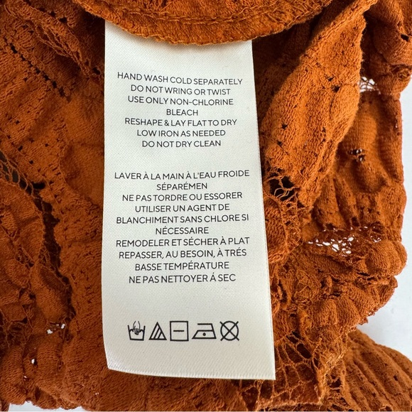 NWT Free People's shayla lace mini dress size S Pumpkin $ 158 - Picture 11 of 16